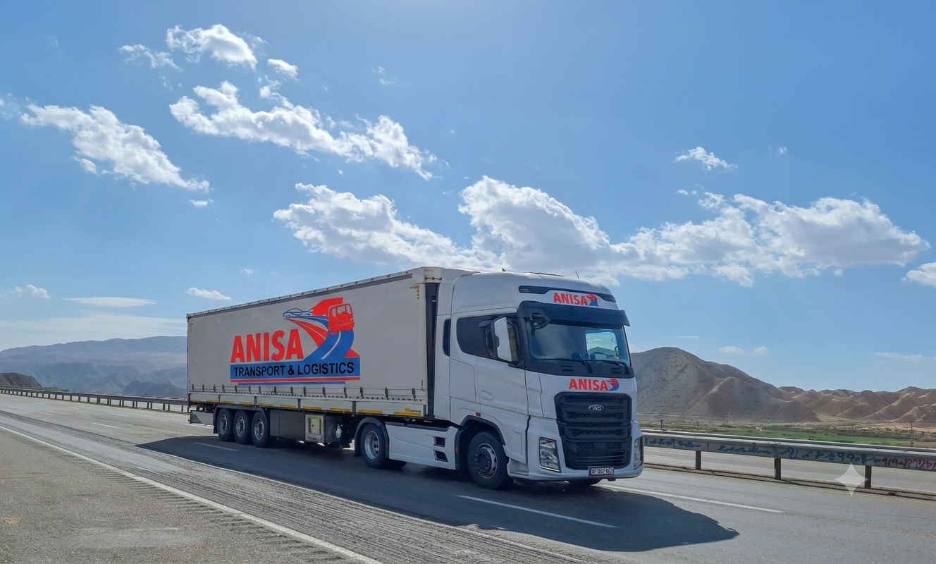 heavy container trailer truck